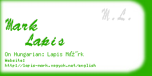 mark lapis business card